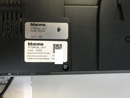 Bticino 332353 additional internal unit 7 inch for video kit intercoms, I32196 