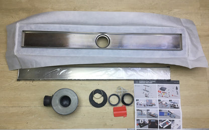 Wirquin 30723239 Duschrinne 700 mm, Edelstahl, I34318