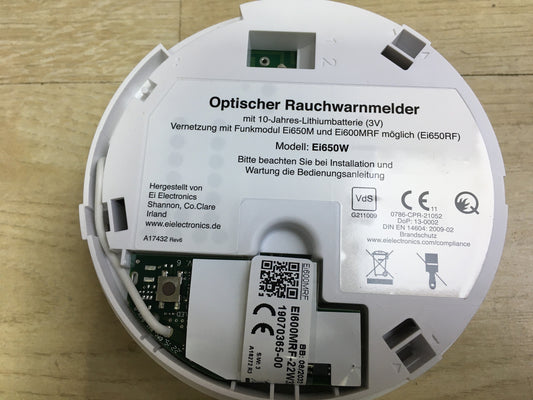 Ei Electronics Ei650W wireless smoke detector, 1 piece, I32898 