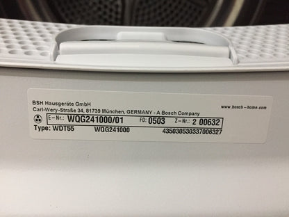 Bosch Serie 6 WQG241000 Wärmepumpentrockner 9 kg Auto Dry Anti Vibration Weiß