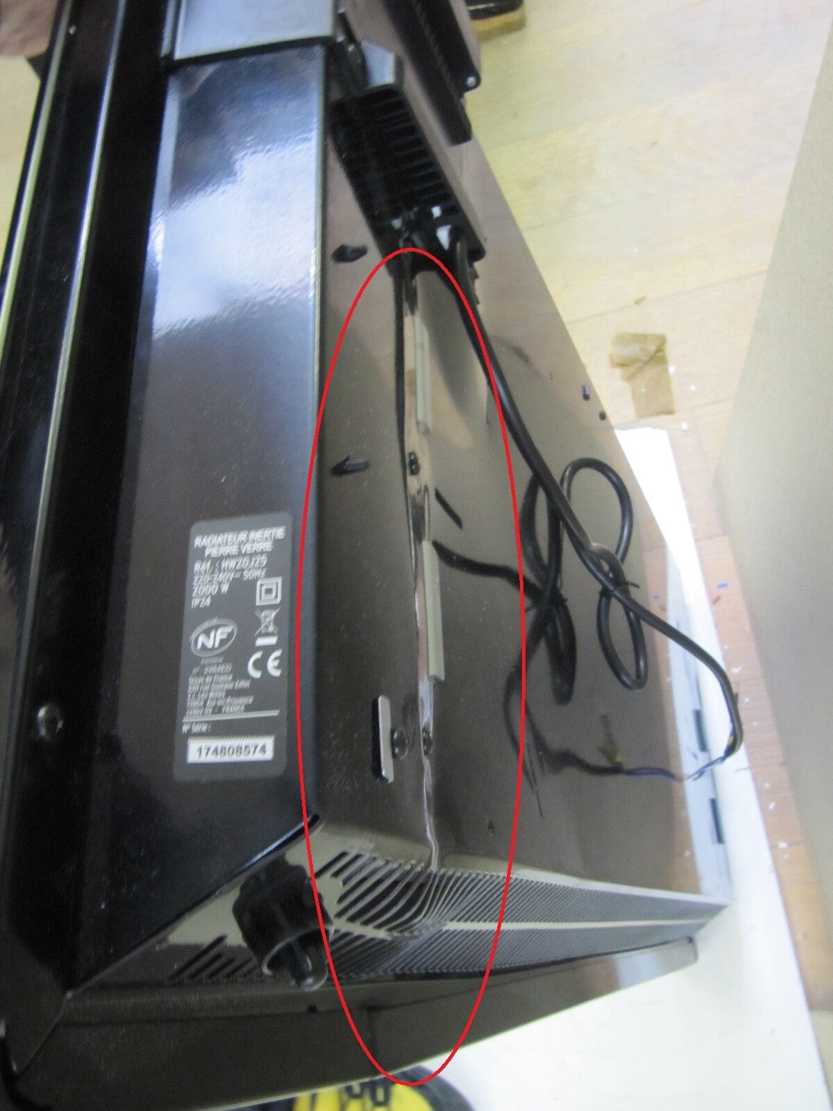 Carrera Heizkörper Heigerät Keramik Glas LCD 2000 W schwarz Rechnung D43956