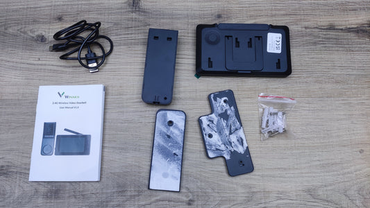 Winnes Drahtlose Video-Türklingel mit Kamera 4,3" IPS Display 1080P, I30654