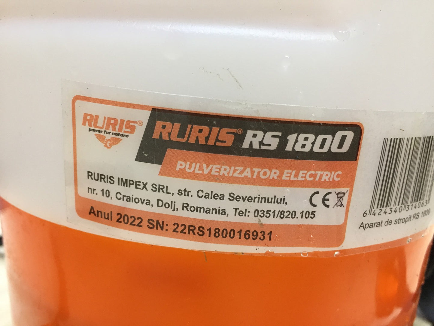 Ruris RS1800 Elektrischer Drucksprüher, 18 l, Teleskoplanze, I34140