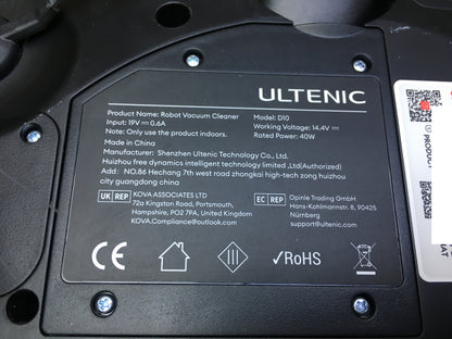 Ultenic D10 robot vacuum cleaner with mop function, I31207