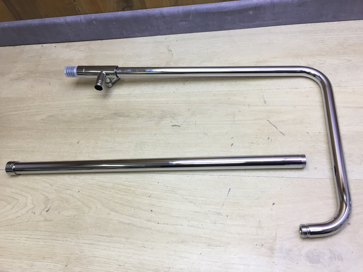 Görbach stainless steel shower set with diverter, rain shower, I32315
