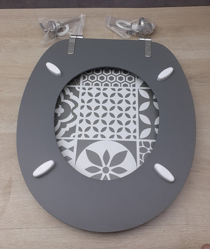 Wirquin Trendy Line Woody 20722706 WC-Sitz, Zementfliesen matt, I16587