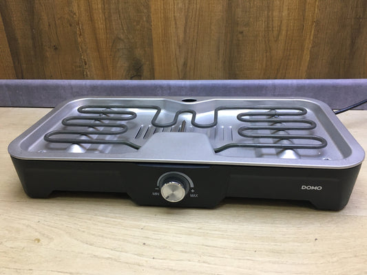 DOMO DO9260G Barbecue Tischgrill mit Windschutzscheibe, 2200W, I29641