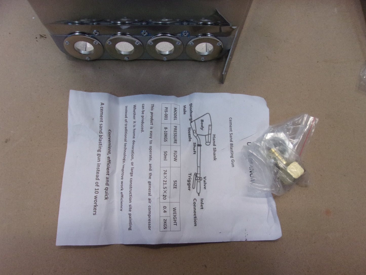 4 Jet High Efficiency Zementputz Sprayers Mörtelspritze Edelstahl, I06262