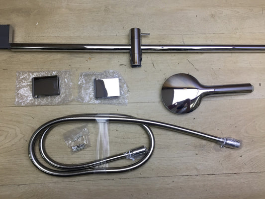 Duravit UV0682007010 Duschset 0,9 m, 3 Strahlarten, chrom, I33270