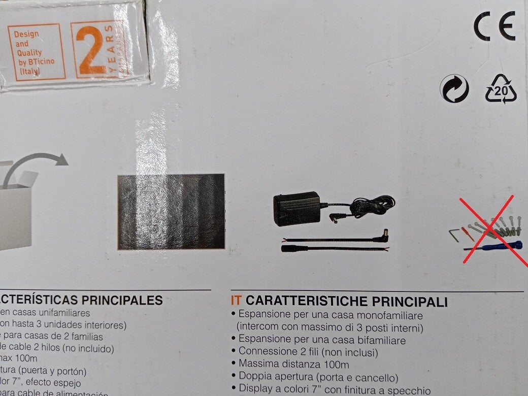 Bticino 317013 Video-Türsprechanlage Spiegel-Design, V04507