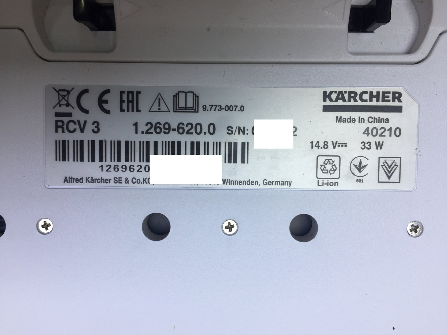 Kärcher RCV 3 Saugroboter mit Wischfunktion 1.269-620.0, I30867