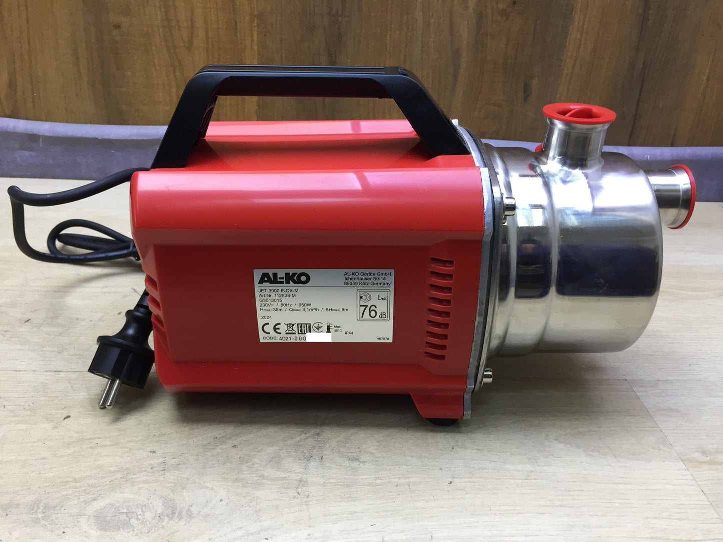 AL-KO Elektro-Gartenpumpe Jet 3000 Inox-M (112838), 650 W, I33724