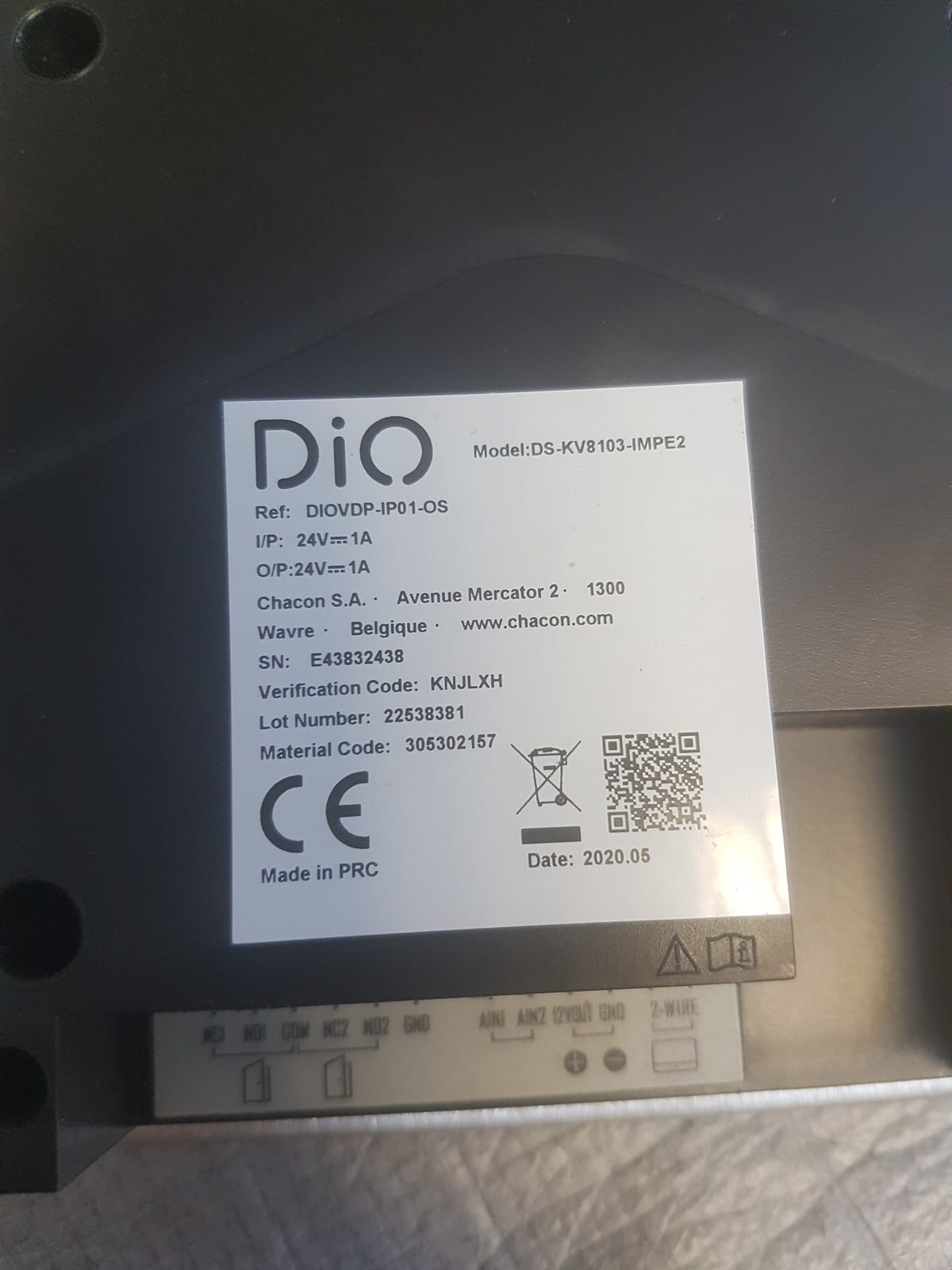 DiO DIOVDP-IP01Video-Gegensprechanlage Kabelgebunden WLAN, I31399