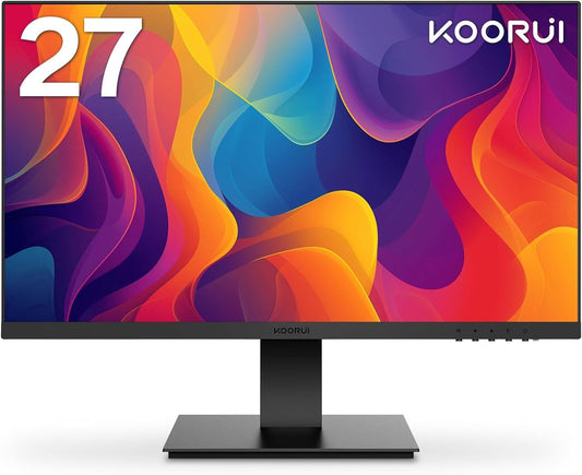 KOORUI 27N1A Monitor 27" FHD 1920x1080 VA Panel HDMI VGA 75Hz Frameless Black 