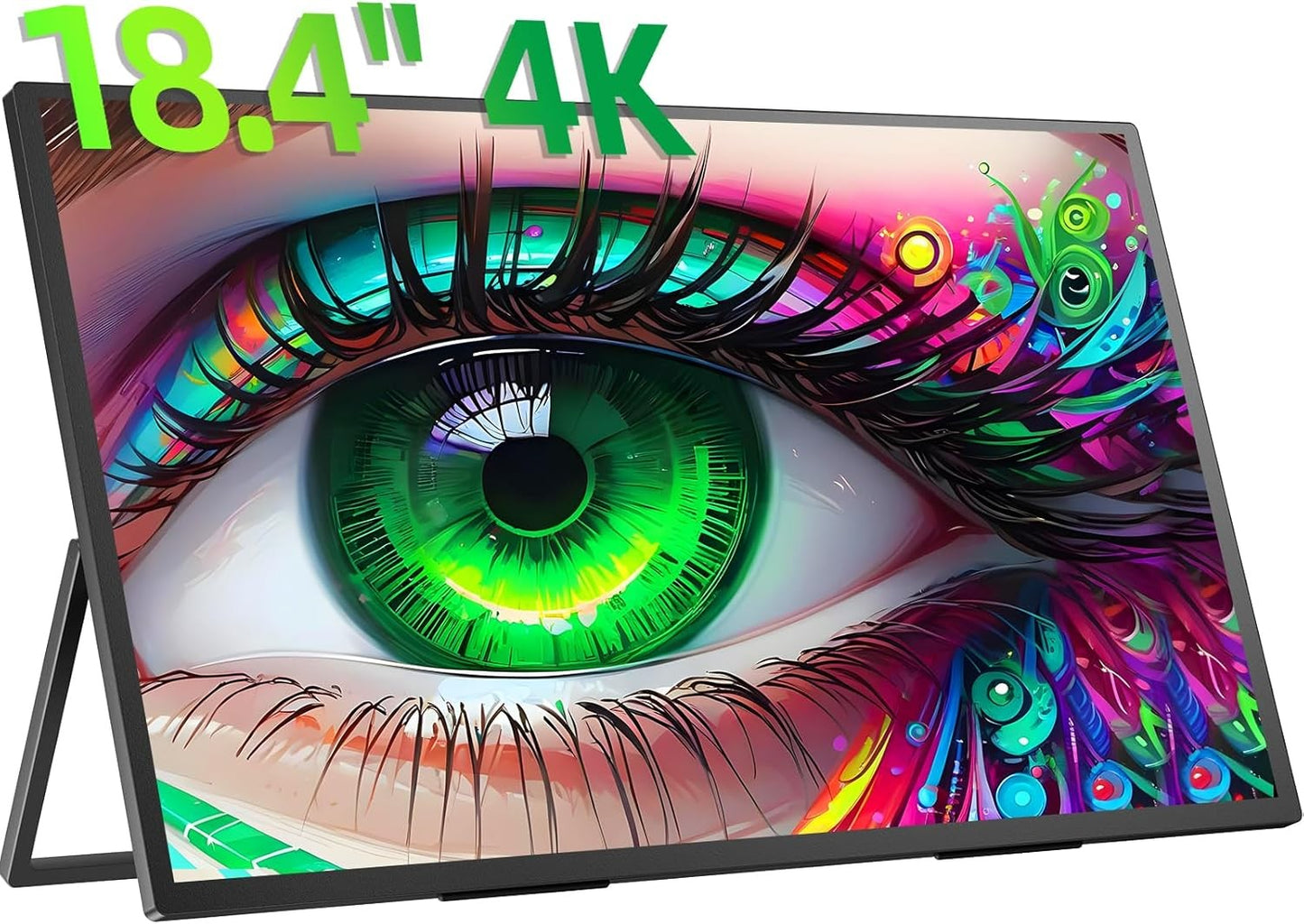 Uperfect Tragbarer 4K Monitor 18.4" QLED UHD 3840x2160 USB-C Mini-HDMI VESA