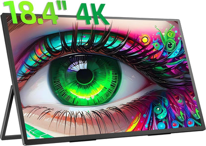 Uperfect Tragbarer 4K Monitor 18.4" QLED UHD 3840x2160 USB-C Mini-HDMI VESA