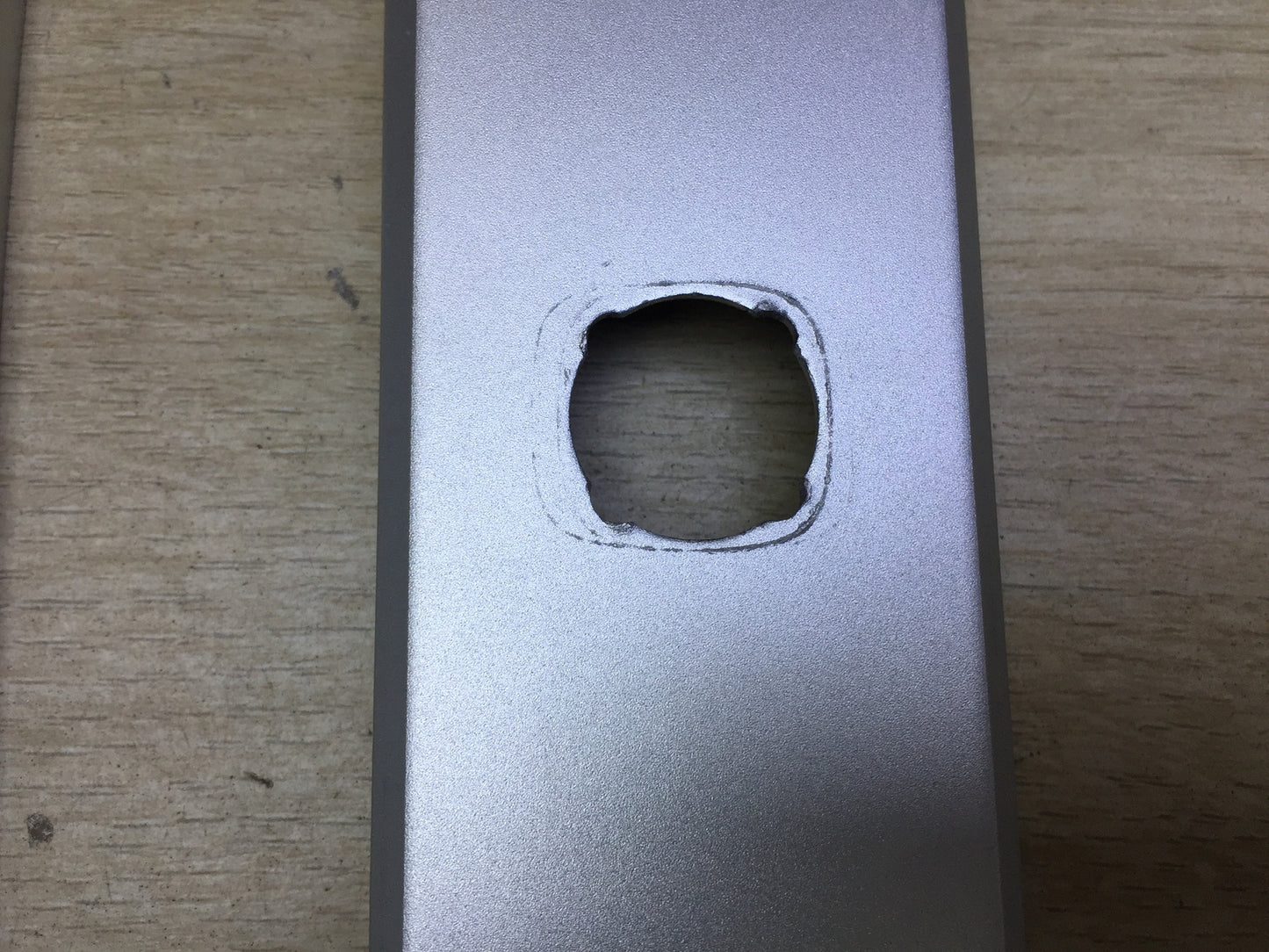 ABUS Tür-Schutzbeschlag aluminium mit Zylinderschutz eckig, I32834