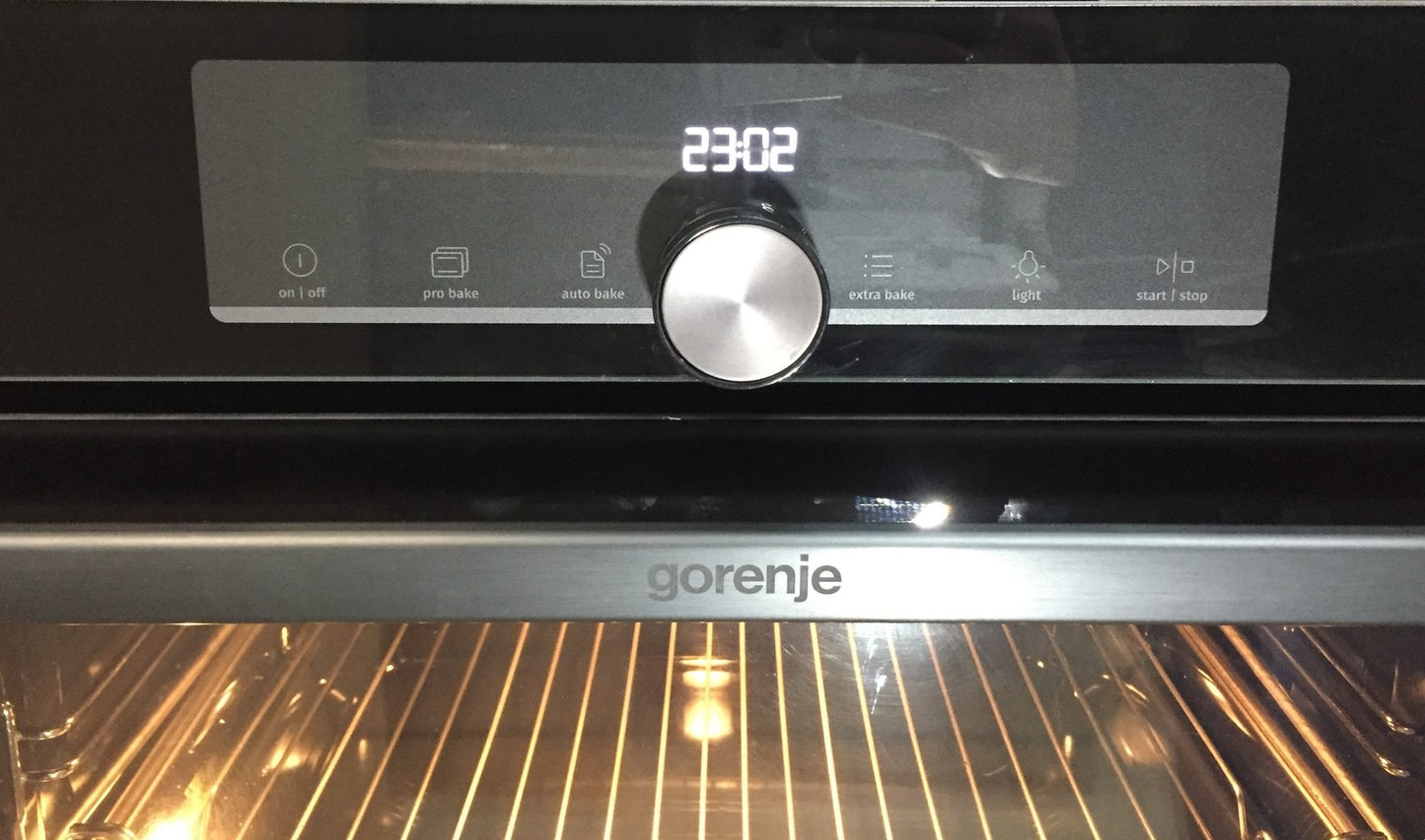 Gorenje BSA6747A04BG Einbau Backofen mit Dampfunterstützung 77 L SteamAssist
