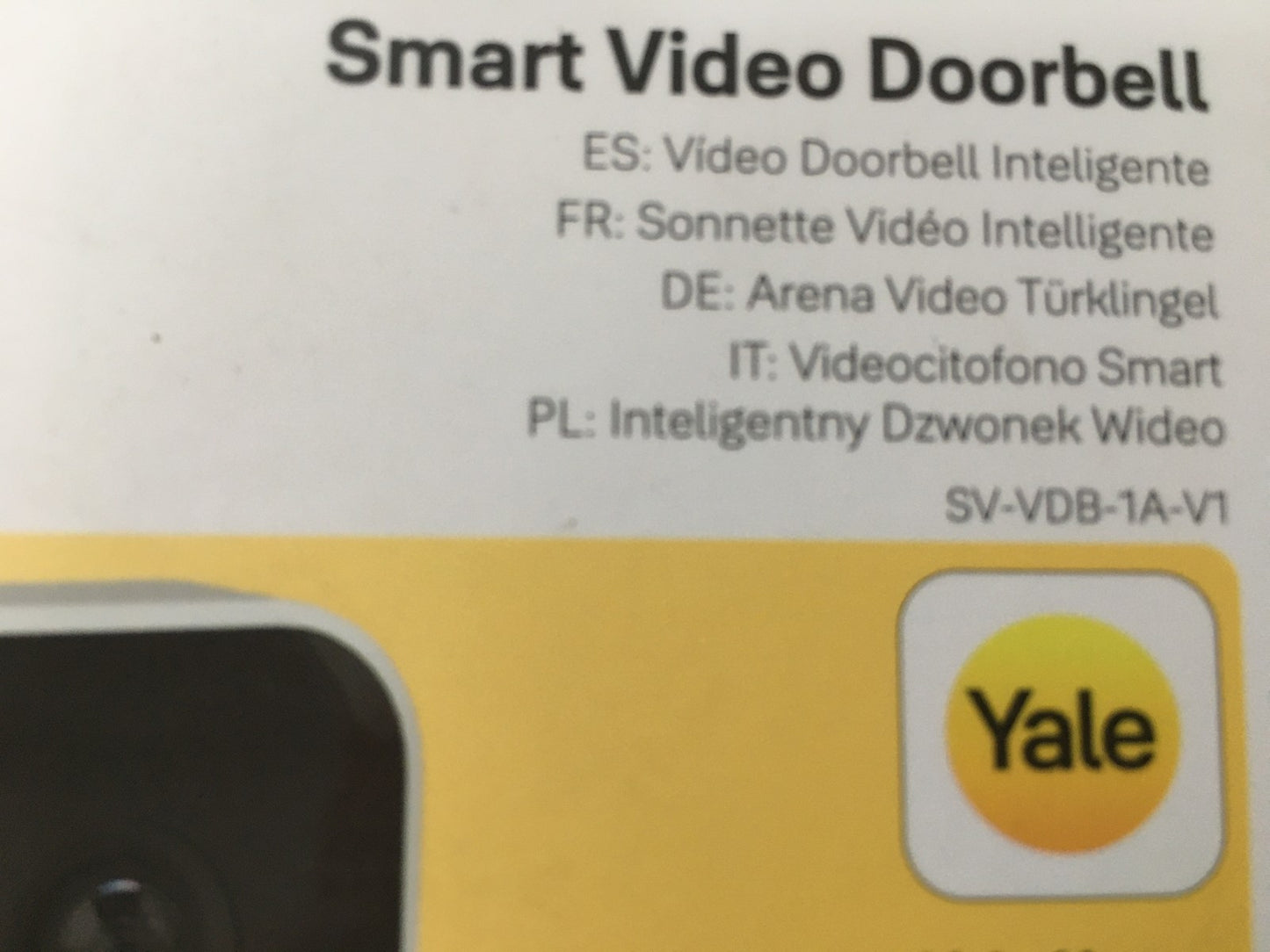 Yale Smart Video-Türklingel SV-VDB-1A-V1, I34023
