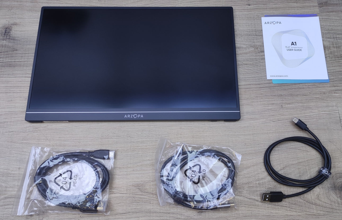 Arzopa A1 Travel Tragbarer Monitor 15.6" FHD 1920x1080 IPS USB Type-C mini-HDMI
