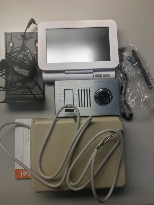 Extel 720278 LESLI Video-Türsprechanlage Funk Komplett-Set Familienhaus, I07454