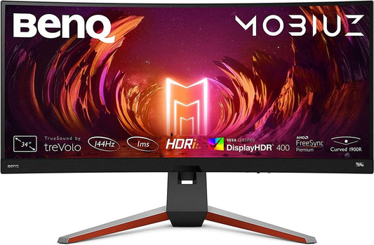 BenQ Mobiuz EX3415R Gaming Monitor 34" Curved WQHD 3440x1440 HDRi FreeSync 144Hz