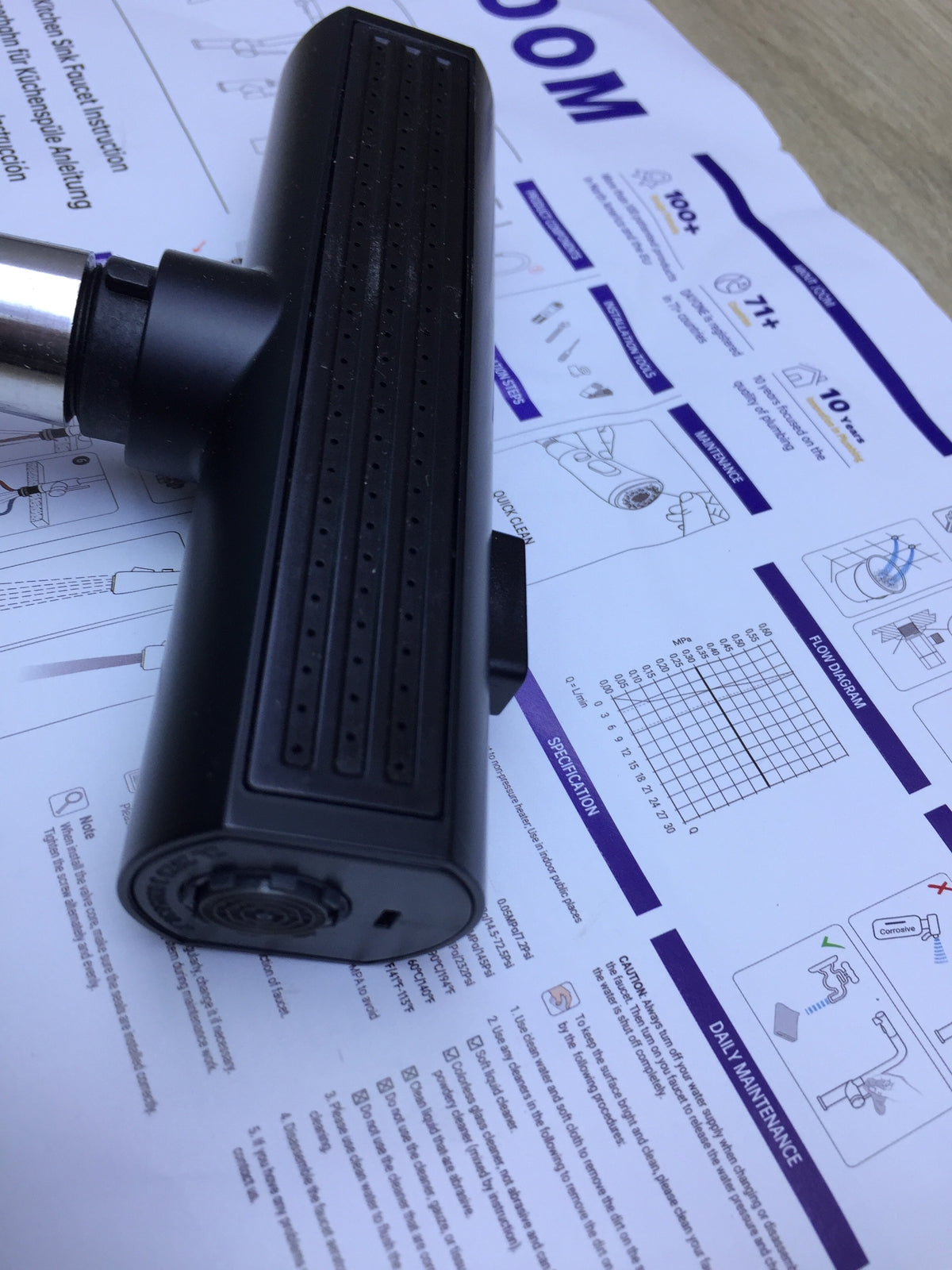 Joom Küchenarmatur ausziehbar, Wasserhahn, schwarz, I27932