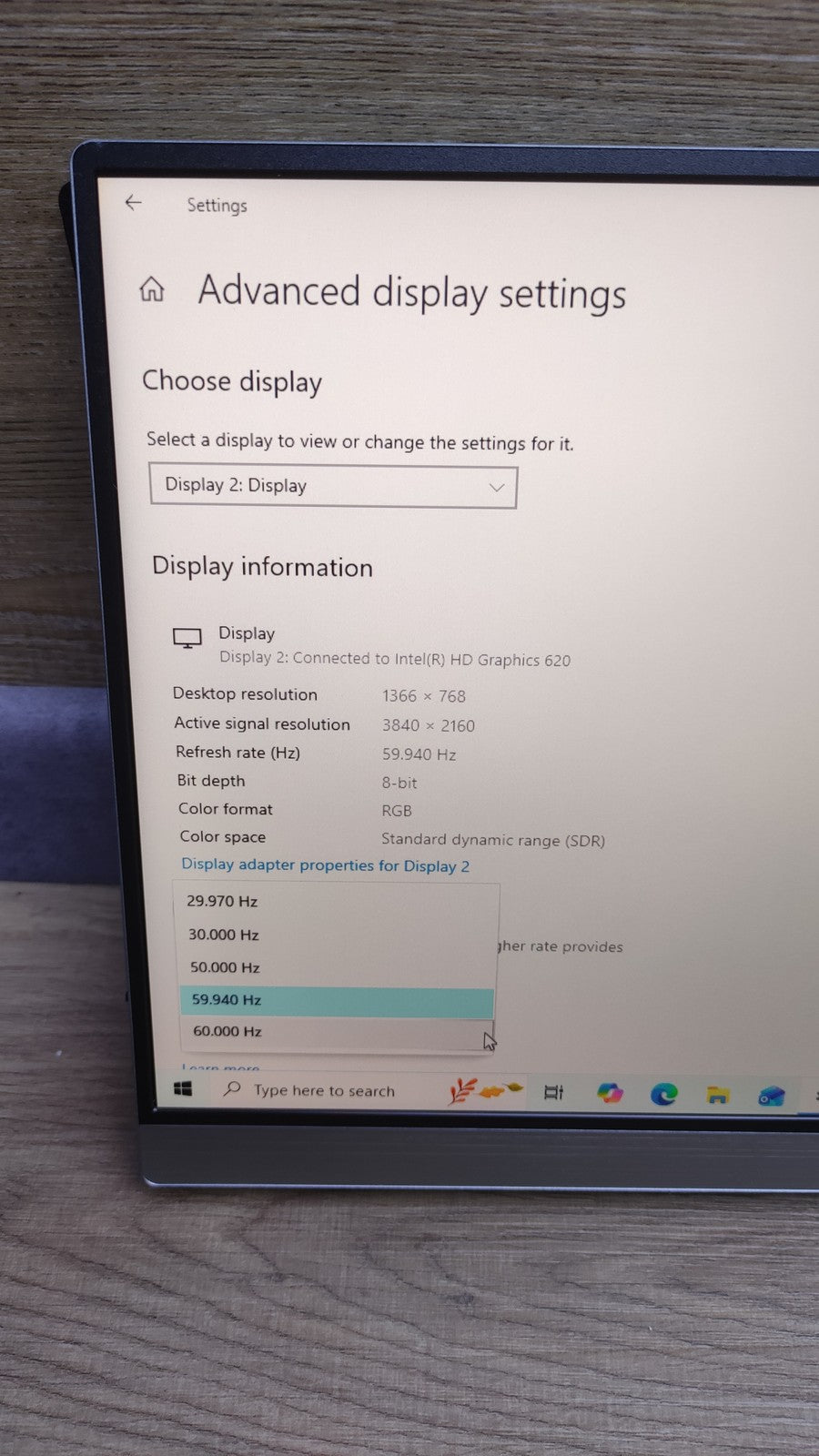 Uperfect Tragbarer 4K Gaming Monitor 15,6" Ultra HD 3840x2160 USB-C silber