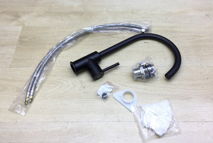 CECIPA Küchenarmatur 360° Schwenkbar Hochdruck, Wasserhahn, schwarz, I24540