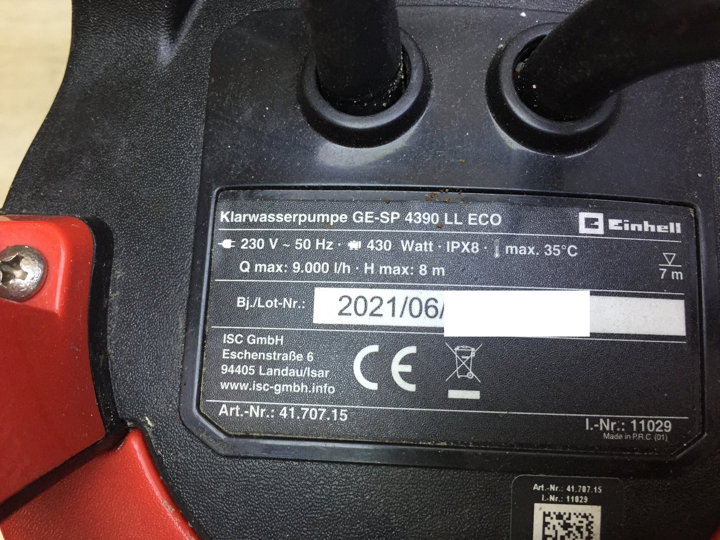 Einhell Klarwasserpumpe GE-SP 4390 LL ECO ( 4170715), 430 W, I32364