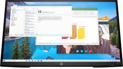 HP M27ha Monitor 27" FHD 1920x1080 IPS VGA HDMI DP 60Hz Speakers 