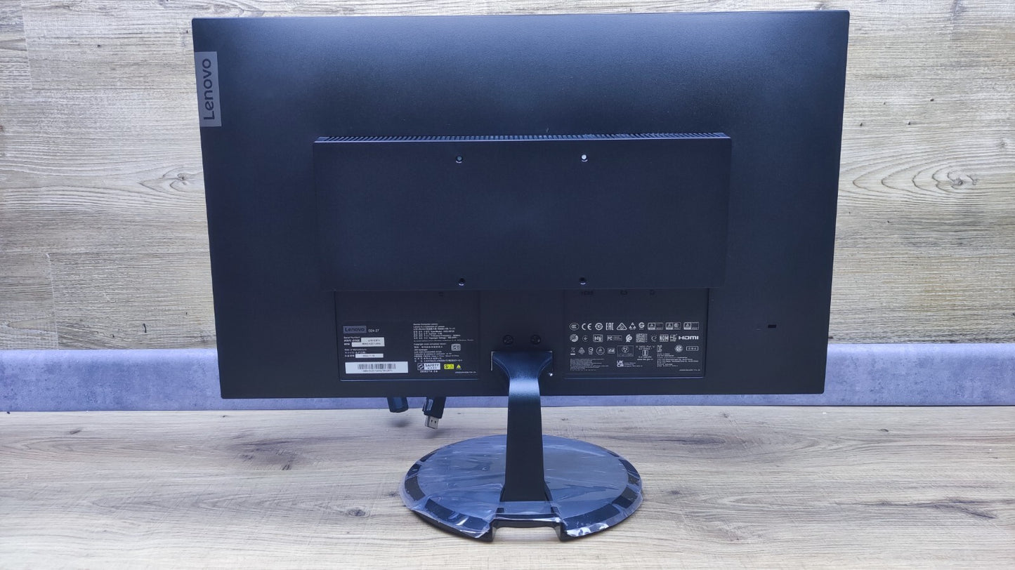 Lenovo D24-27 Monitor 23.8" FHD 1920x1080 HDMI VGA AMD FreeSync 75Hz 4ms black 