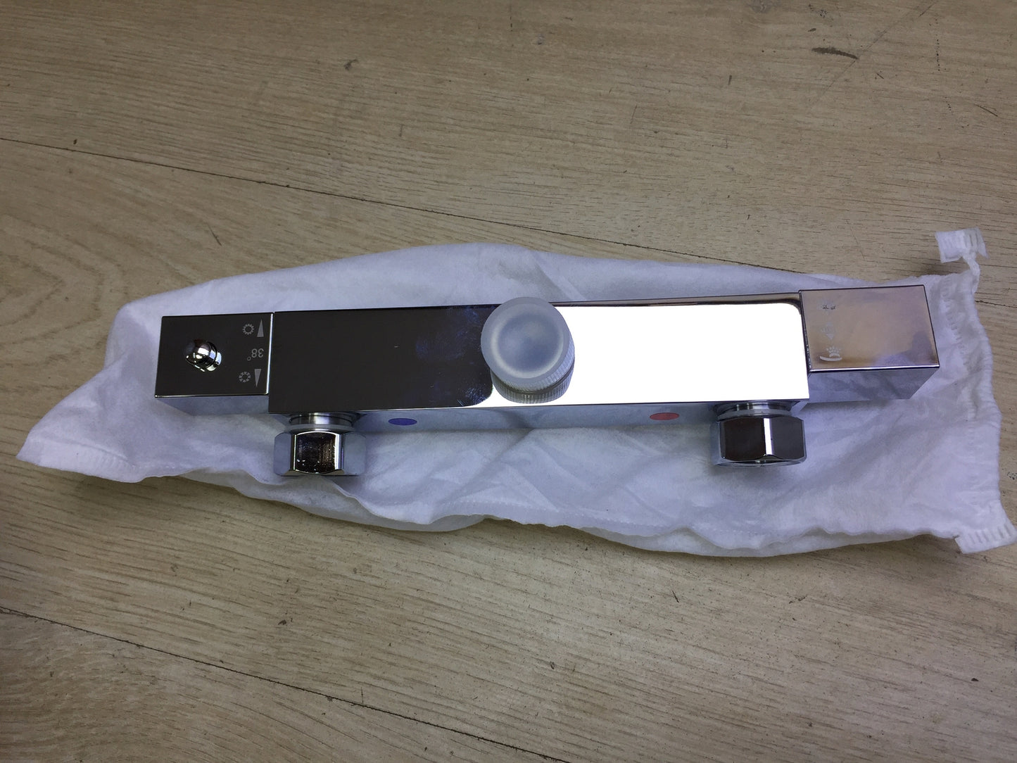 HOMELODY shower system with thermostat and 30x30cm head shower stainless steel, I32310 