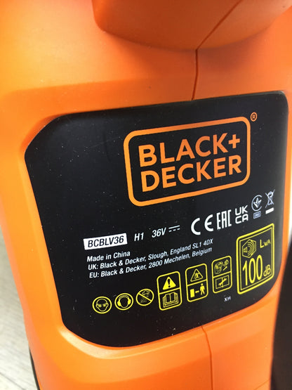 Black+Decker BCBLV36 Cordless Leaf Vacuum/Blower SOLO, I31966 