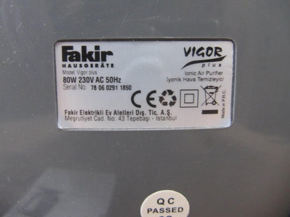 Fakir Vigor Plus air purifier with ionizer DEFECTIVE! Y08497