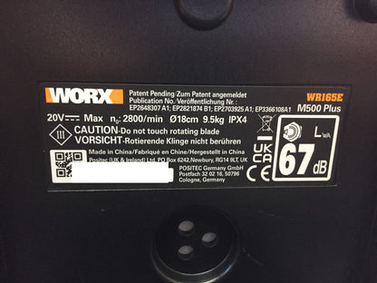 WORX Landroid M500 PLUS WR165E Mähroboter bis 500 qm mit WLAN, Bluetooth, I33495