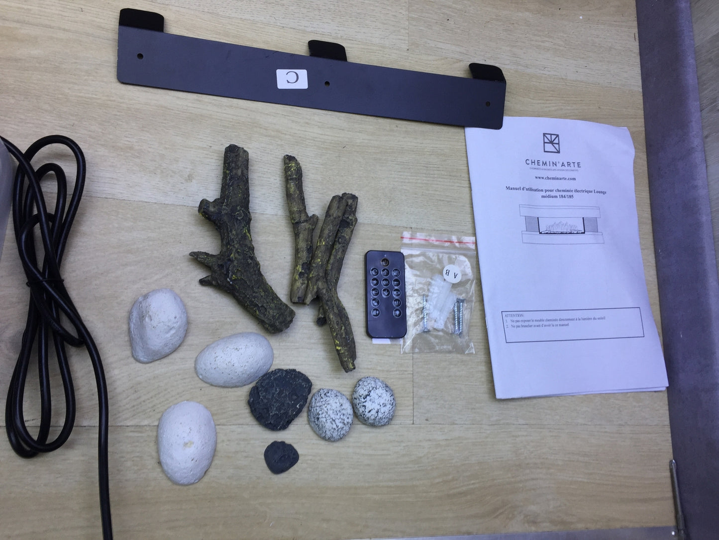 Chemin'Arte 185 Lounge Wandkamin mittelgroß weiß 82 x 21 x 42 cm, I23885