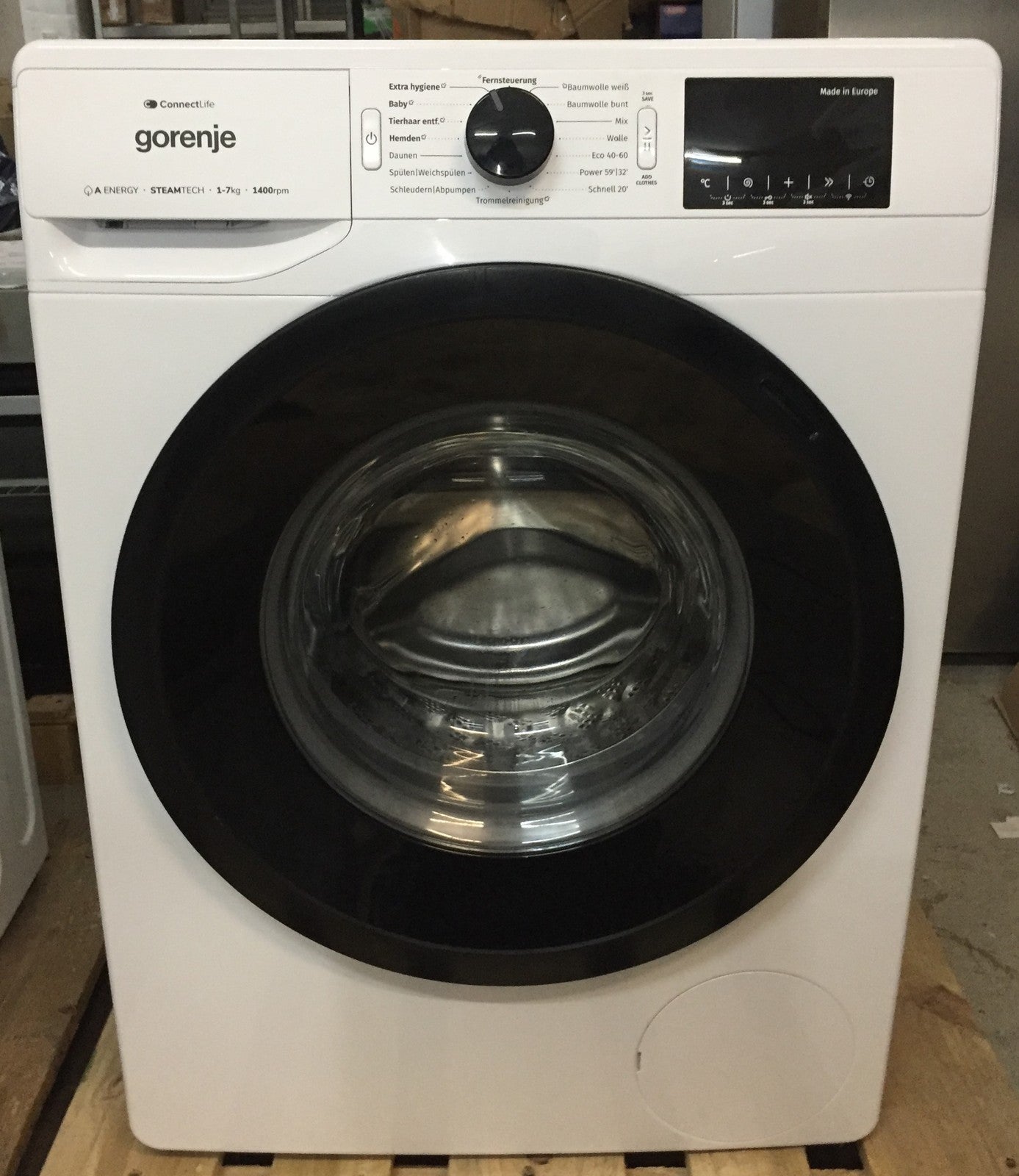 Gorenje G400 WPNEI74A1TS Waschmachine Frontlader 7 kg Dampffunktion ConnectLife