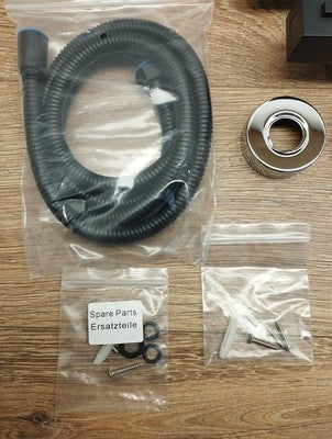 Auralum Duschsystem Komplettset Schwarz 30x30cm Edelstahl
