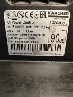 Kärcher Hochdruckreiniger K 4 Power Control 1.324-030.0