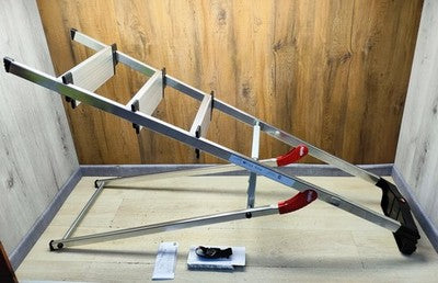 Hailo L80 ComfortLine Alu-Sicherheits-Stehleiter 8040-407, 4 Stufen