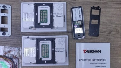 TMEZON Video-Türsprechanlage für 2 Familienhaus, weiß