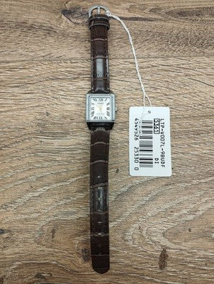 CASIO LTP-V007L-9B Quarzuhr mit Lederband, braun