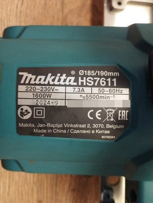 Makita HS7611 Handkreissäge 190 mm, 1600W