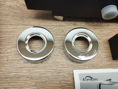 Auralum Duschsystem Komplettset Schwarz 30x30cm Edelstahl