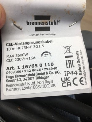 Brennenstuhl CEE-Verlängerungskabel 10m H07RN-F 3G1,5 (1167650110), I41009