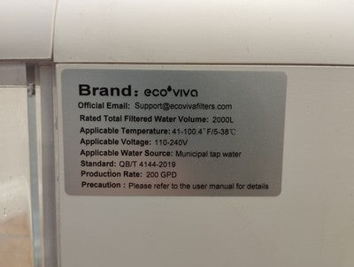 Ecoviva WP-RO-200G Osmoseanlage, Trinkwasser Umkehrosmoseanlage