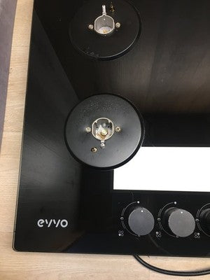 EVVO V70 Glass Einbau-Gaskochfeld V0530, 4 Brenner mit Wok