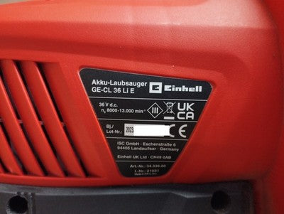 Einhell Akku-Laubsauger GE-CL 36 Li E Solo, I39948