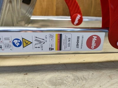 Hailo L80 ComfortLine Alu-Sicherheits-Stehleiter 8040-407, 4 Stufen